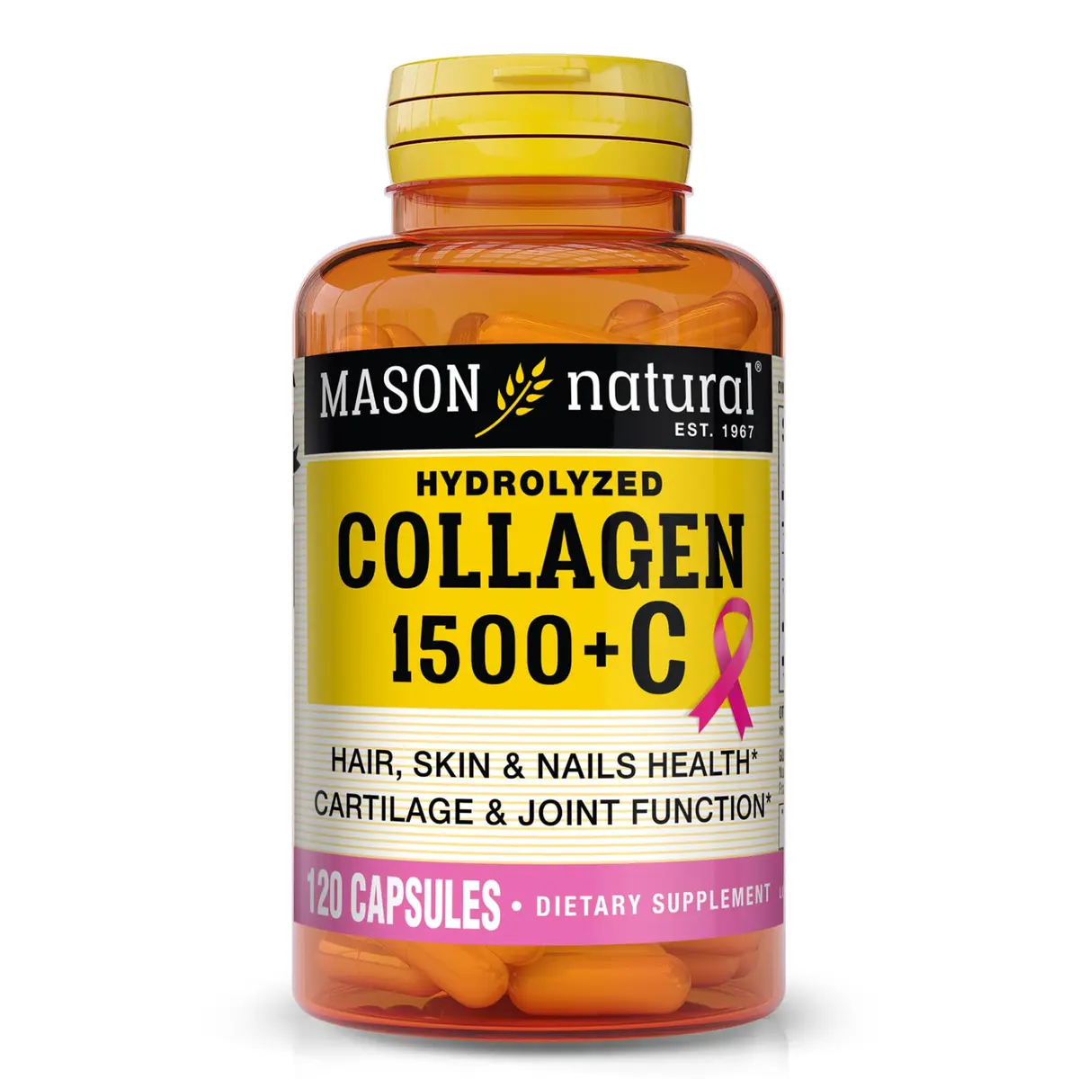MASON NATURAL Collagen with Vitamin C & Biotin 1500mg | Supports Hair, Skin & Nails (70-120 chars) - main product image