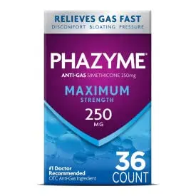 Phazyme Maximum Strength Gas and Bloating Relief 36 Fast GELS Pack of 3 | 250 mg Simethicone & 750 mg Calcium Carbonate | Fast-Acting Chewable Relief - view 3