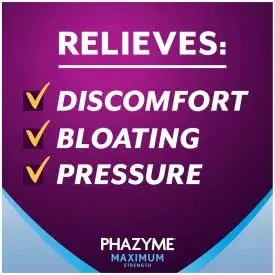 Phazyme Maximum Strength Gas and Bloating Relief 36 Fast GELS Pack of 3 | 250 mg Simethicone & 750 mg Calcium Carbonate | Fast-Acting Chewable Relief - view 6