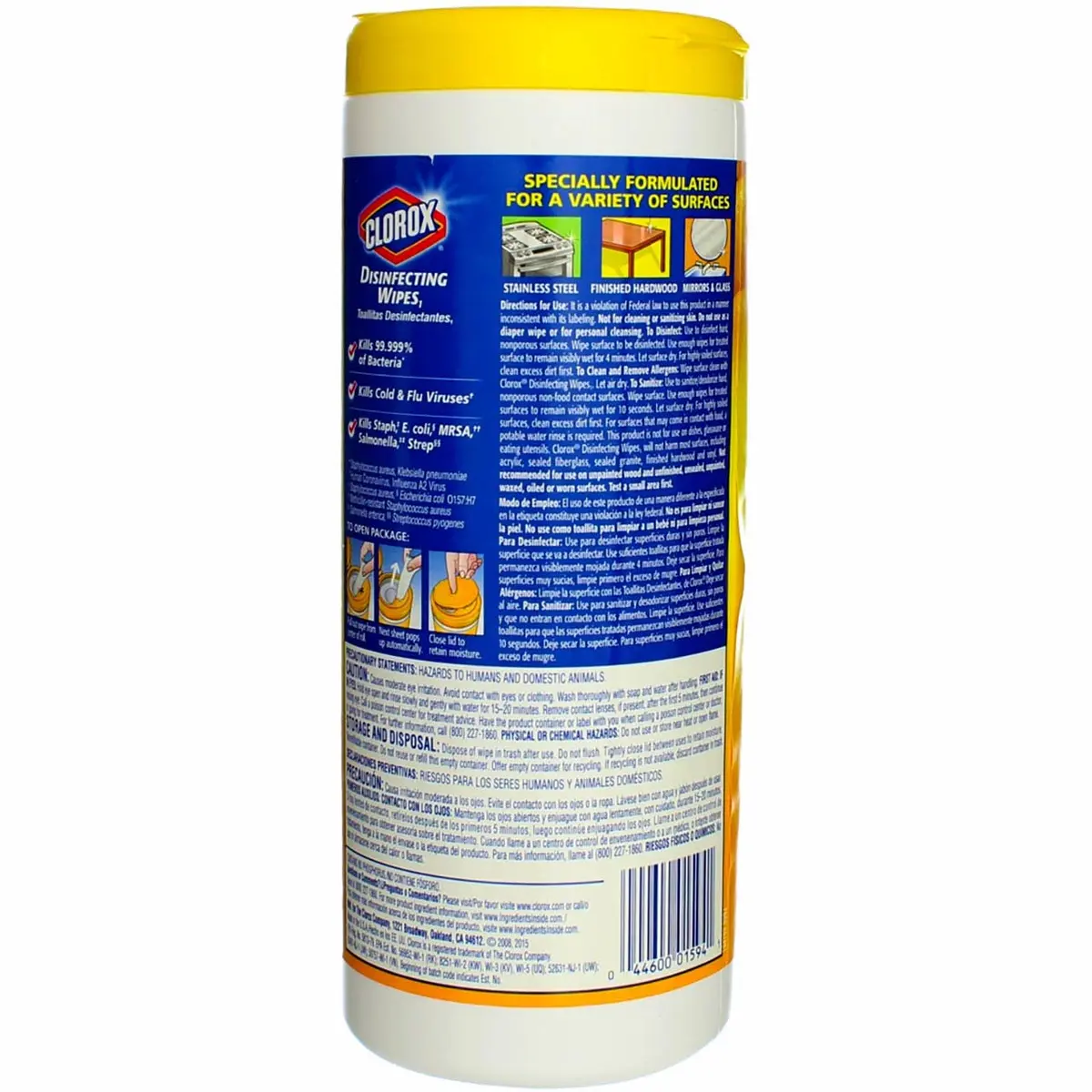 Clorox Disinfecting Wipes Lemon 35CT | Thick, 99.9% Germ Kill, Bleach-Free, Multi-Surface (enables 210 wipes, 2.27kg) - view 5