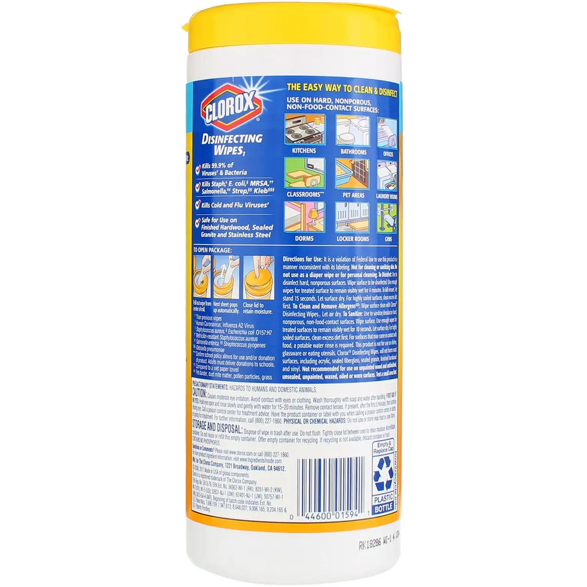 Clorox Disinfecting Wipes Lemon 35CT | Thick, 99.9% Germ Kill, Bleach-Free, Multi-Surface (enables 210 wipes, 2.27kg) - view 2