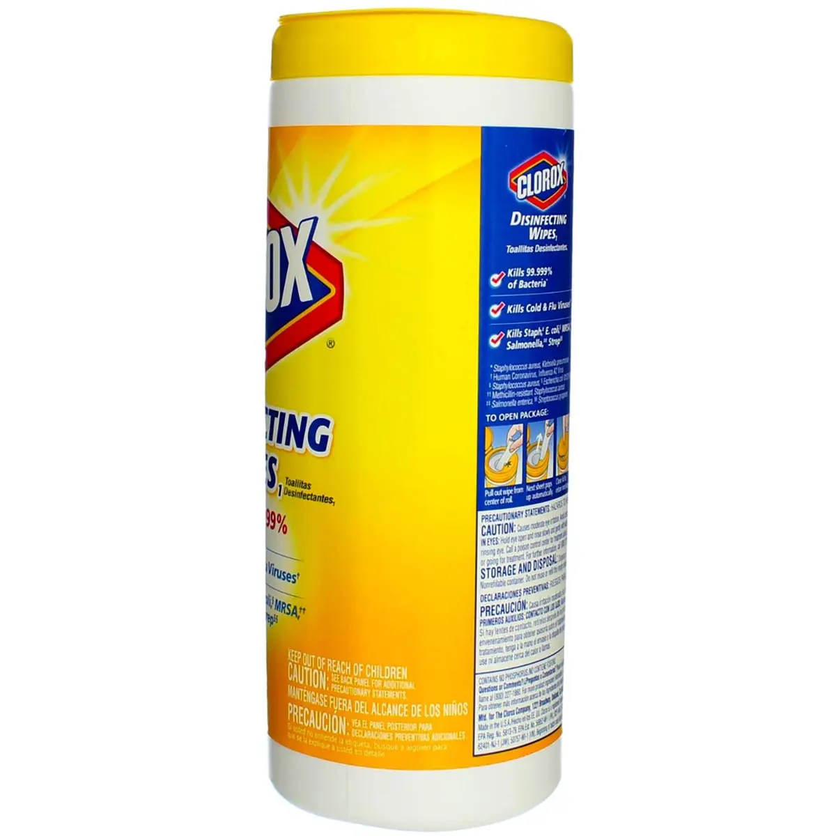 Clorox Disinfecting Wipes Lemon 35CT | Thick, 99.9% Germ Kill, Bleach-Free, Multi-Surface (enables 210 wipes, 2.27kg) - view 3