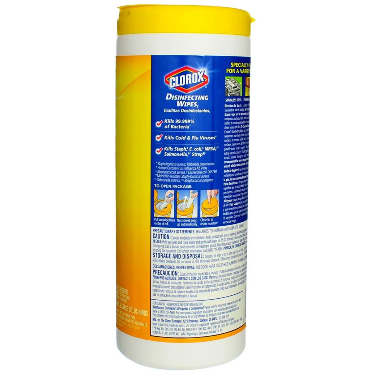 Clorox Disinfecting Wipes Lemon 35CT | Thick, 99.9% Germ Kill, Bleach-Free, Multi-Surface (enables 210 wipes, 2.27kg) - view 4