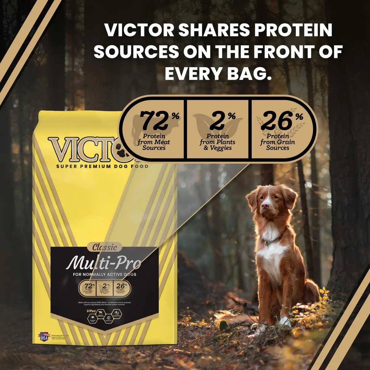 VICTOR Multi-Pro Gluten Free Dry Dog Food - Beef, Chicken & Pork, 30 lb | Multi-Protein, All Breeds & Life Stages - view 4