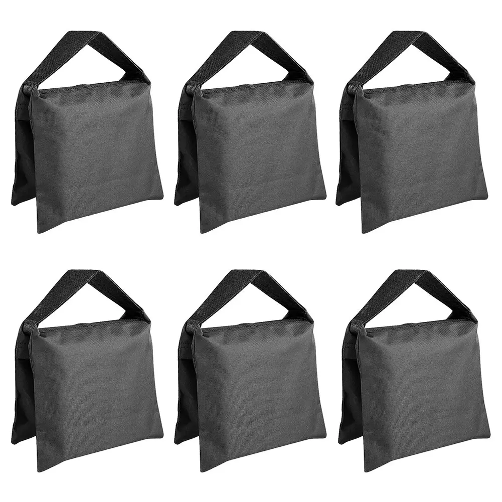 NEEWER 6 Pack Black Sand Bag Photography Studio Video Stage Saddlebag 11.8 x 11.1 inches | Heavy Duty Stabilizer for Light Stands & Tripods - main product image