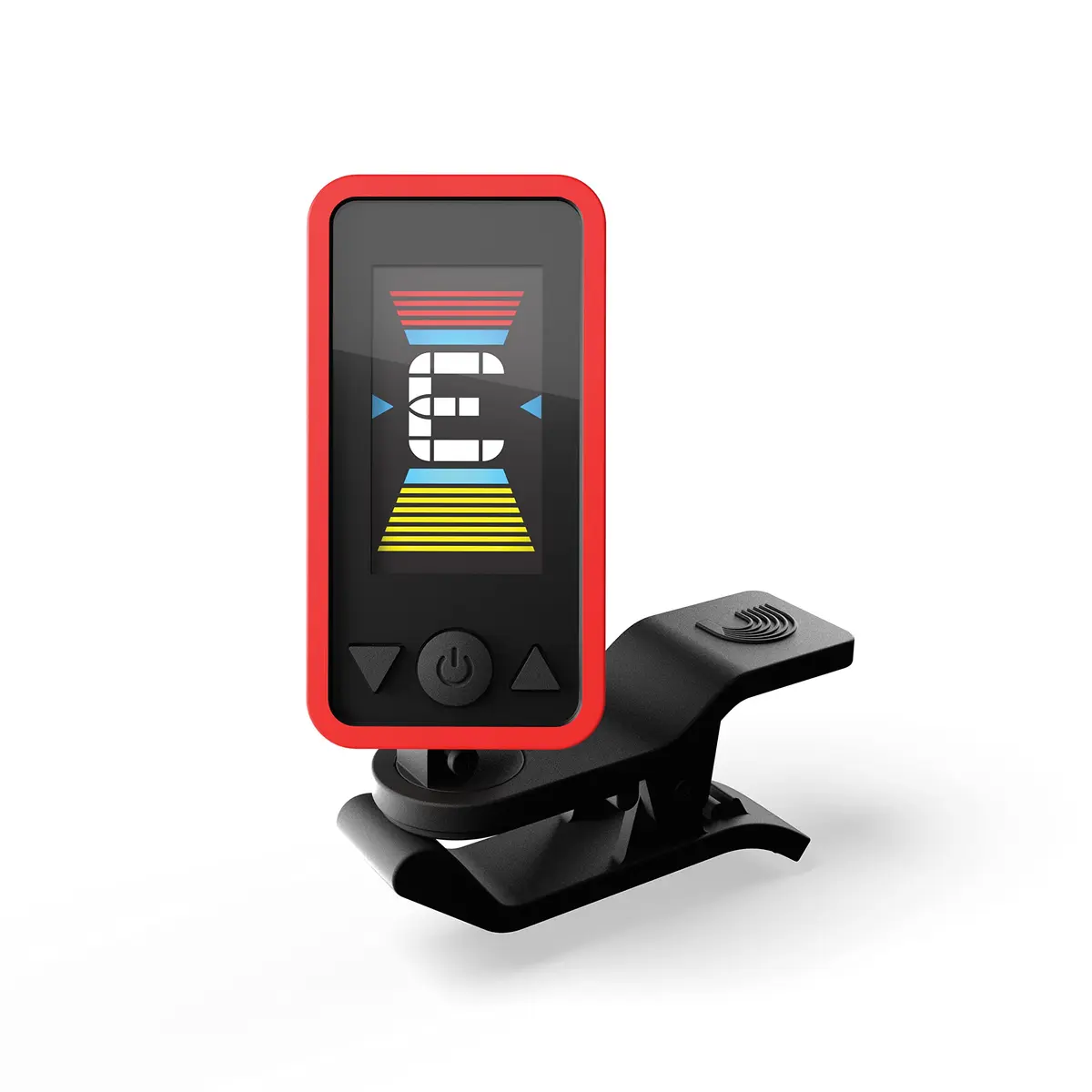 D'Addario Eclipse Red Clip-On Guitar Tuner | Accurate Chromatic Tuning for Guitar, Bass, Ukulele - main product image