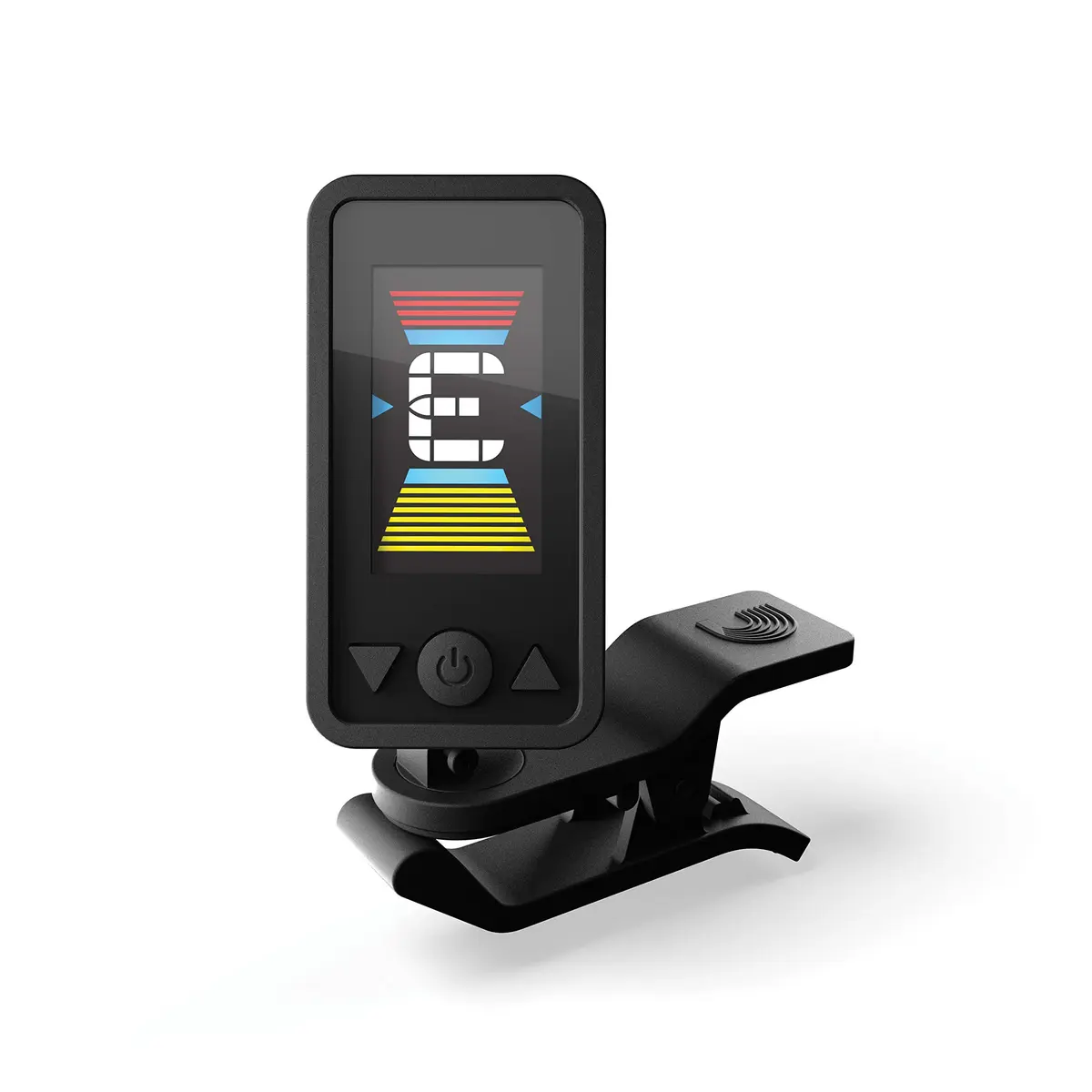 D'Addario Eclipse Headstock Clip-On Guitar Tuner, Black | Accurate Chromatic Tuning for Guitars, Basses, Ukuleles - main product image