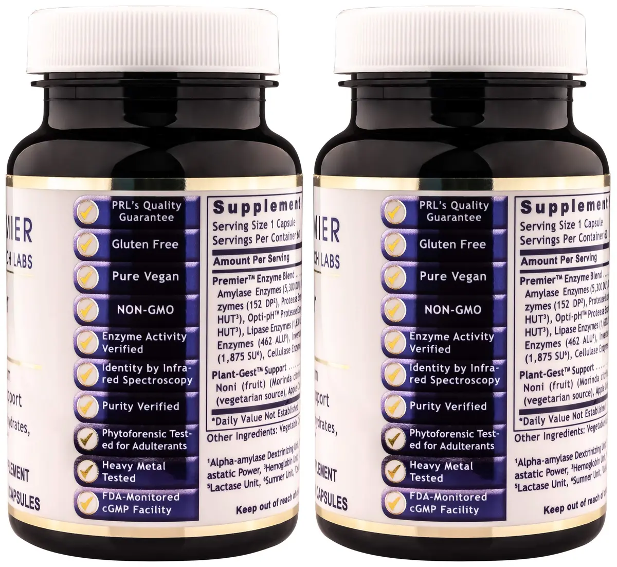 Premier Research Labs Premier Digest 60 Capsules | Vegetarian Digestive Support for Adults - view 4