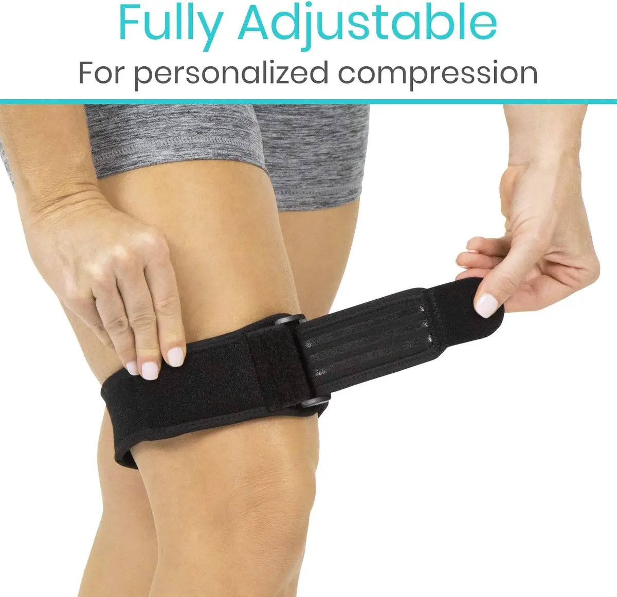 Vive IT Band Strap - Iliotibial Band Compression Wrap - Outside of Knee - 1 Count (Black) - view 7