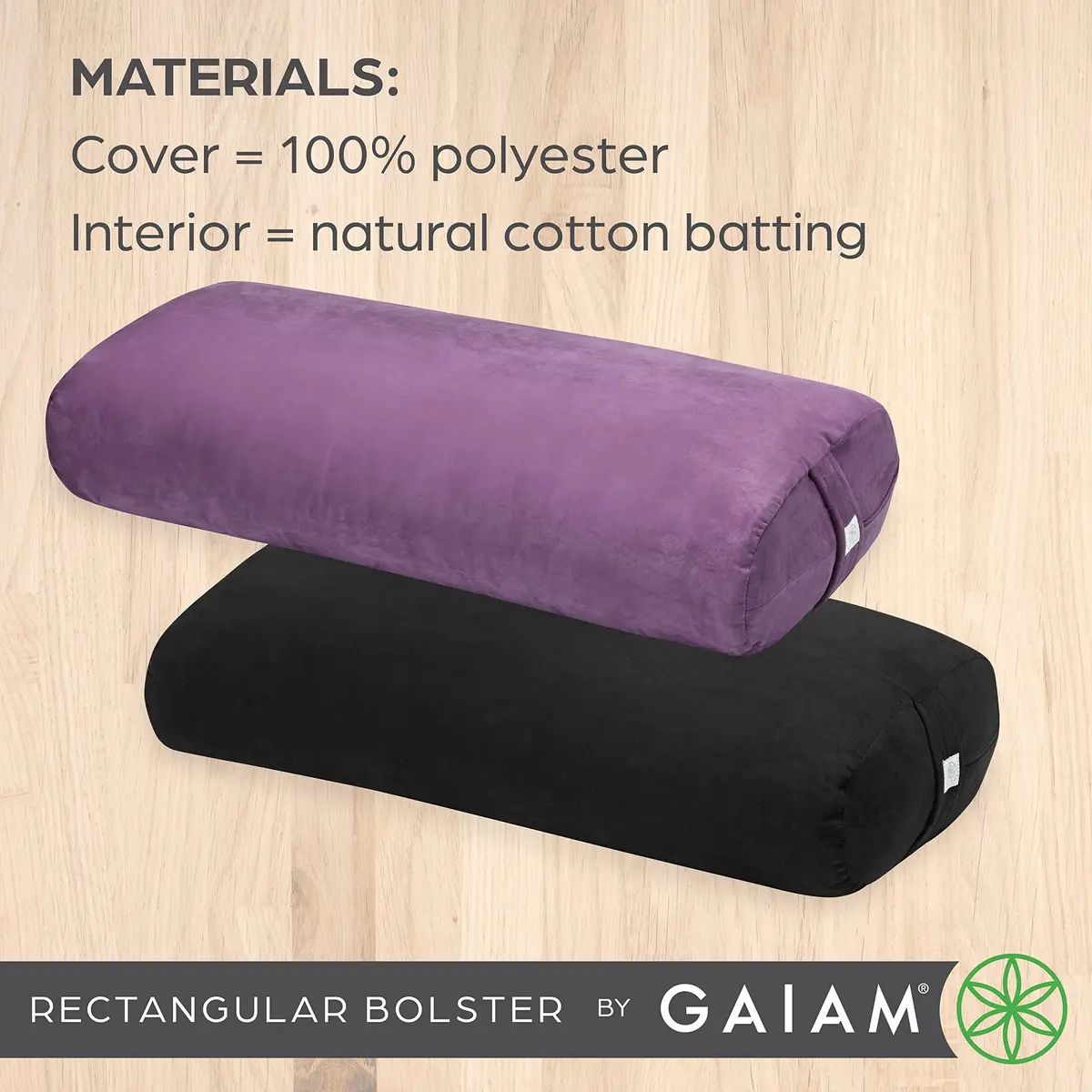 Gaiam Yoga Bolster Pillow Supportive Cushion for Restorative Yoga | Teal - view 6