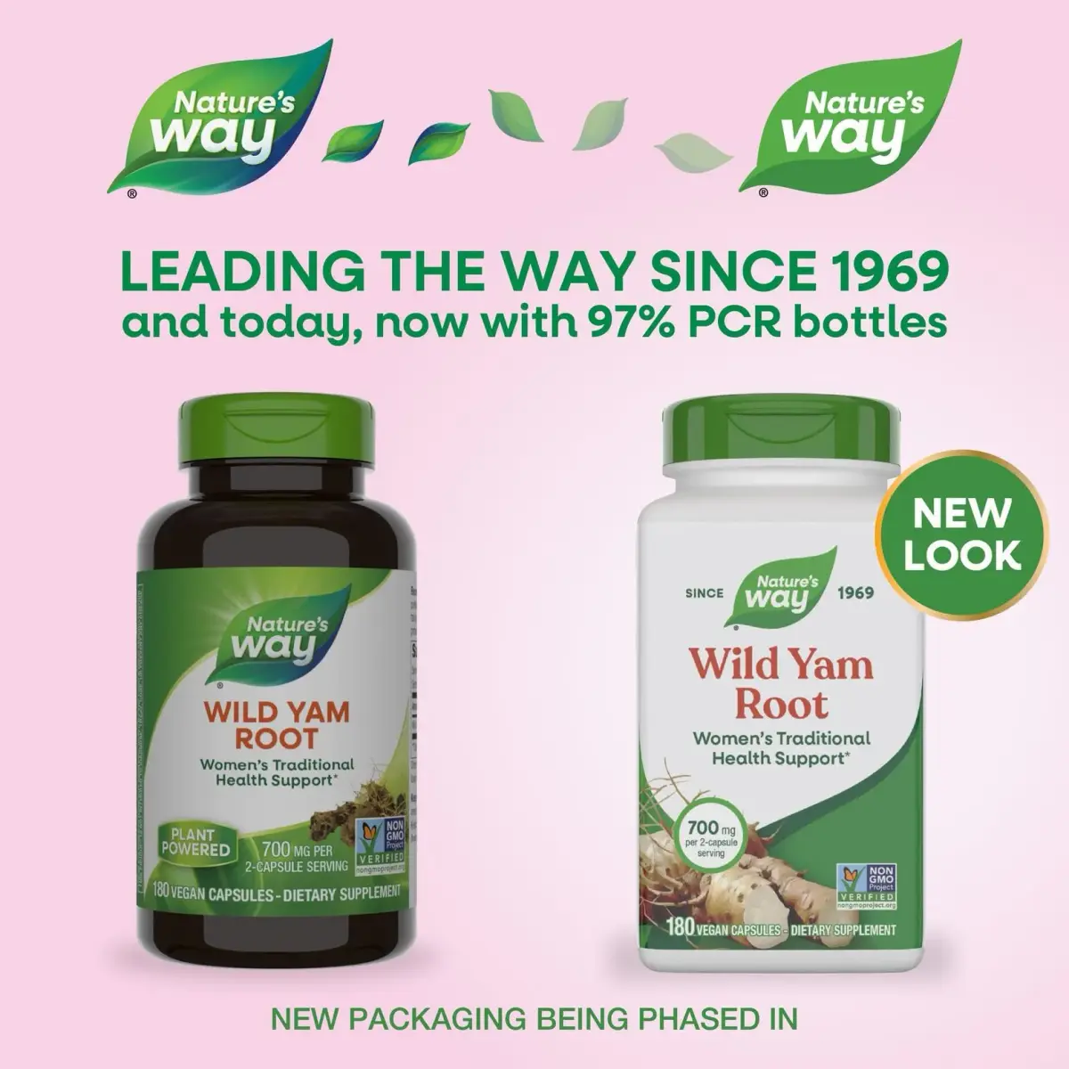 Nature's Way Wild Yam Root Capsules 180 Count (90 Servings) | Traditional Women's Health Support - view 3