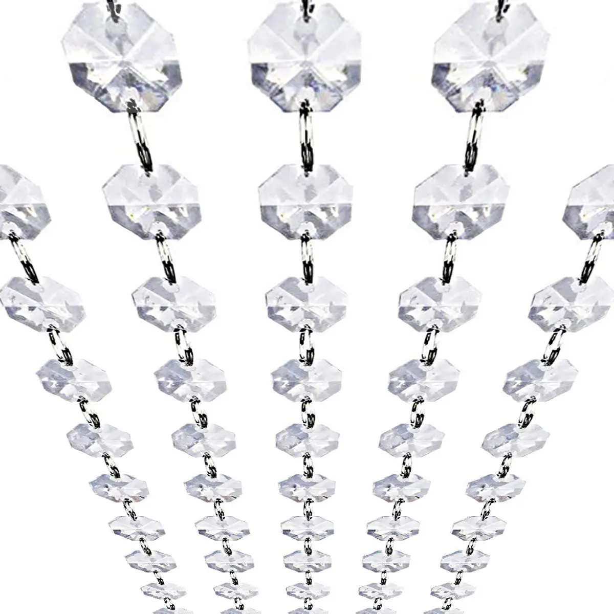 KinHom Crystal Acrylic Gems Bead Garland Strands 4.88 m (16 ft) | Elegant Decor for Parties & Home - main product image
