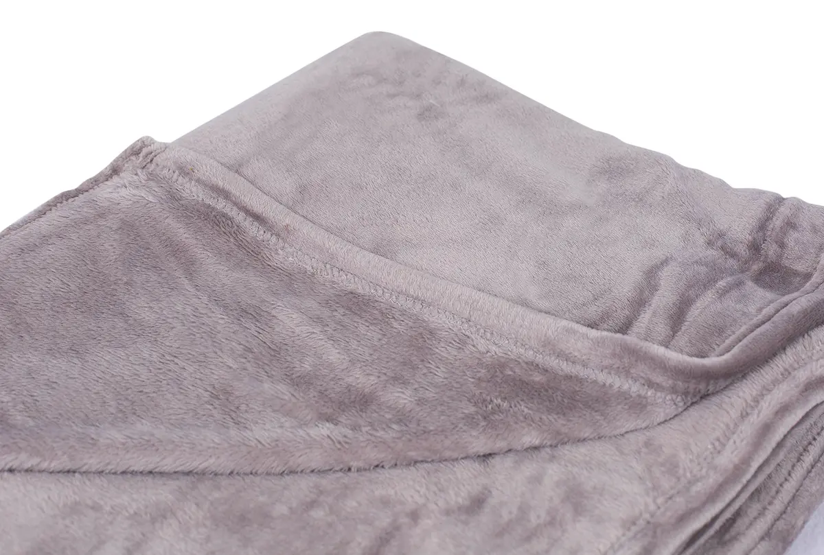 BIRDROCK HOME Plush Throw Blanket Grey 90x90 | Ultra Soft Microfiber Couch & Travel - view 3