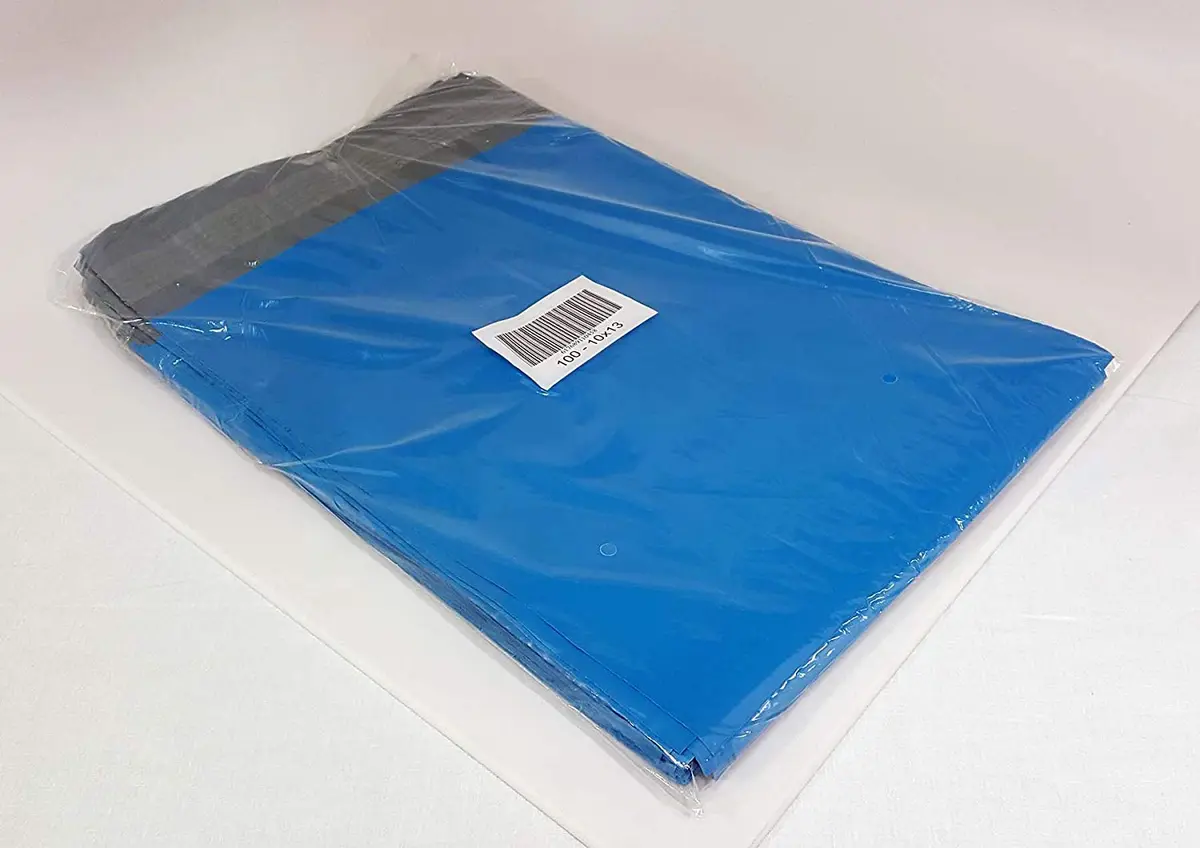 iMBAPrice Poly Mailers Shipping Envelopes Bags, 10 x 13 - inches, 100 Bags (Blue) | Self-Seal, Weather & Puncture Resistant - view 3