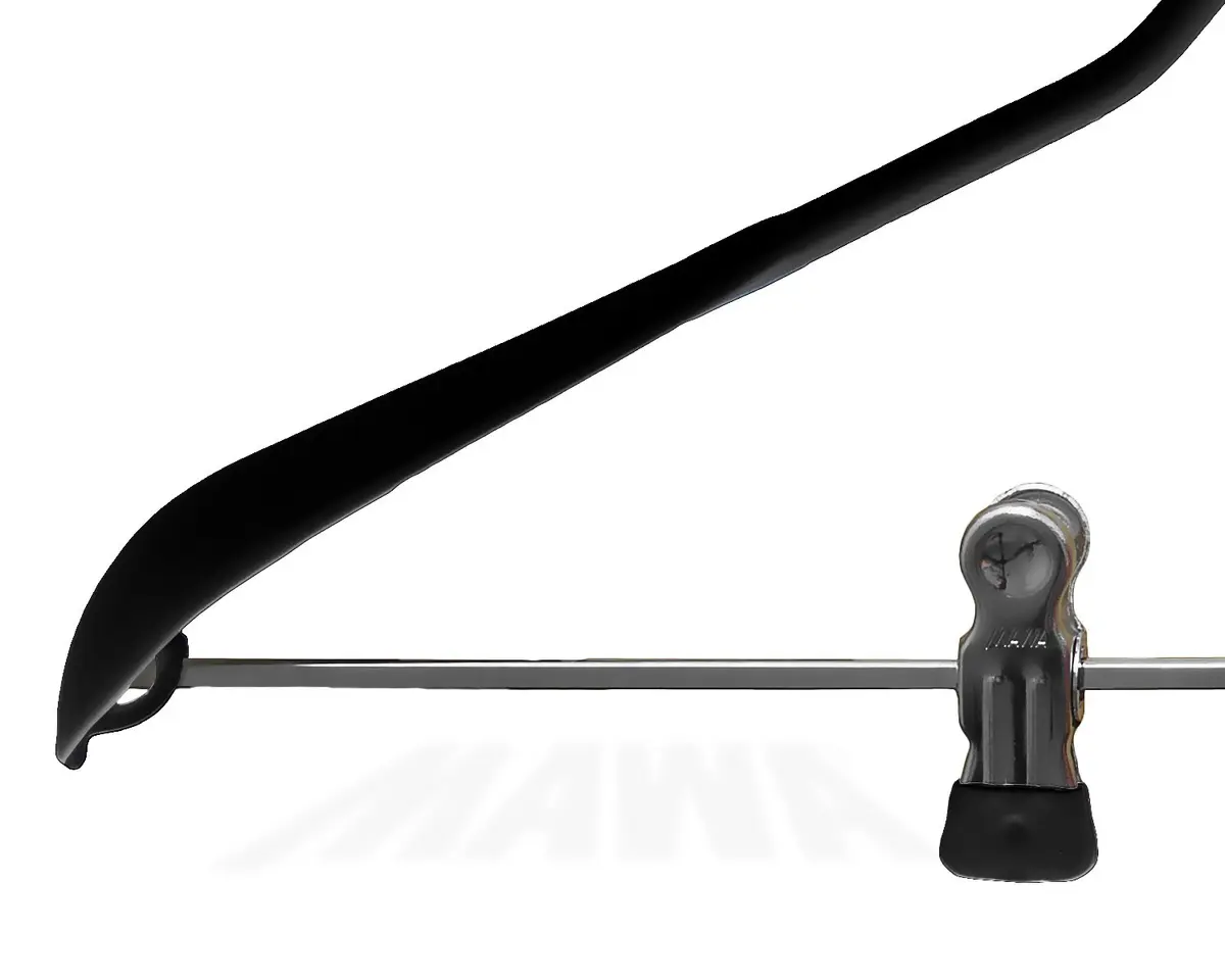 MAWA Clothes Hanger with Clips | Non-Slip Space Saving Design, 5 Pack, Black - view 2