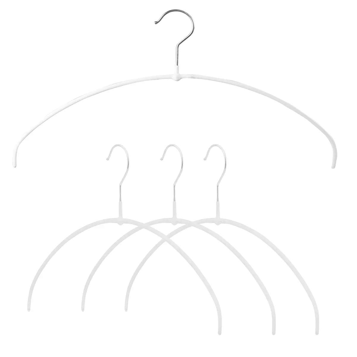 MAWA Clothes Hanger Euro Ultra-Thin Non-Slip Space Saving White | Supports 8 lbs, Maximize Closet Space - main product image