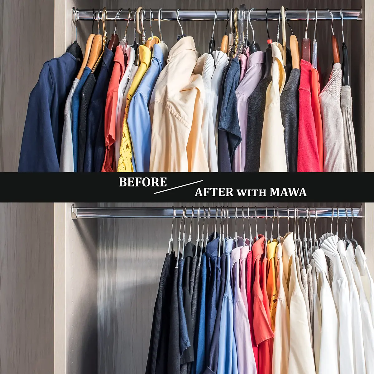 MAWA Silhouette Ultra-Thin Series Non-Slip Space Saving Shirt Hanger 20 Pack | German Quality & Space Maximize - view 5