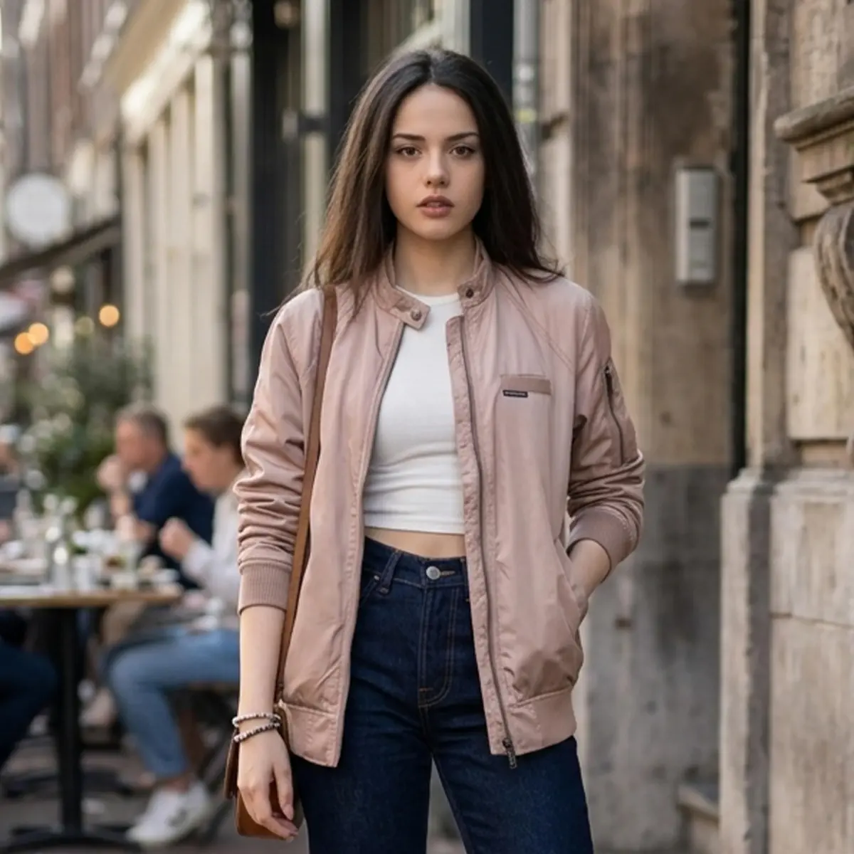 Members Only Iconic Boyfriend Jacket with Satin Finish (Large) | Stylish, Durable & Easy to Maintain - view 3