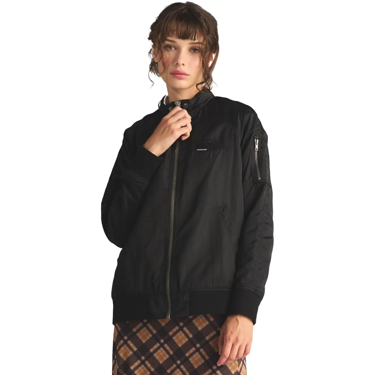 Members Only Iconic Boyfriend Jacket with Satin Finish (Black, Large) | Stylish, Durable & Easy to Maintain - view 4