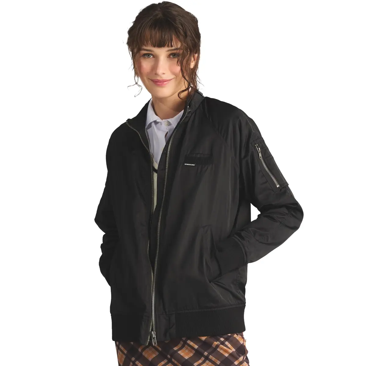 Members Only Iconic Boyfriend Jacket with Satin Finish (Black, X-Large) | Stylish, Durable & Easy to Maintain - main product image