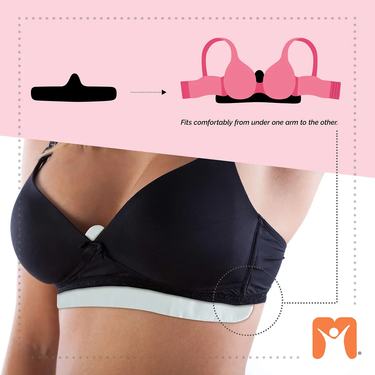 More of Me to Love Viscose & Cotton Bra Liner 3-Pack Medium | Wicking, Odor-Proof for Women - view 3