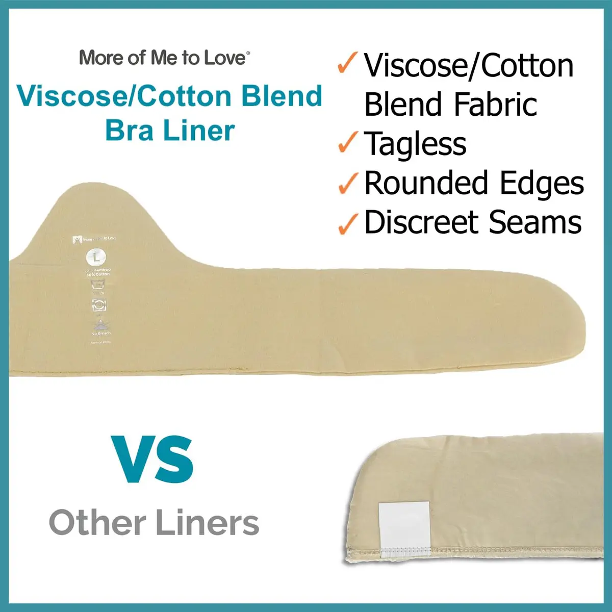 More of Me to Love Viscose & Cotton Bra Liner 3-Pack Medium | Wicking, Odor-Proof for Women - view 4
