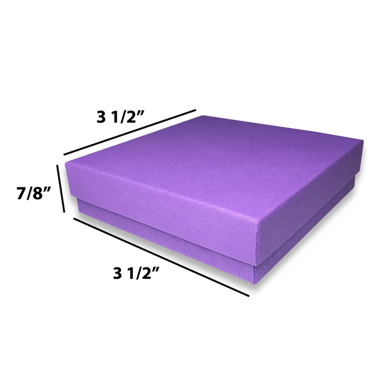 888 Display Purple Cotton Filled Jewelry Boxes 15-Pack 8.9cm x 8.9cm x 2.2cm | Ideal for Gifting & Display - view 8