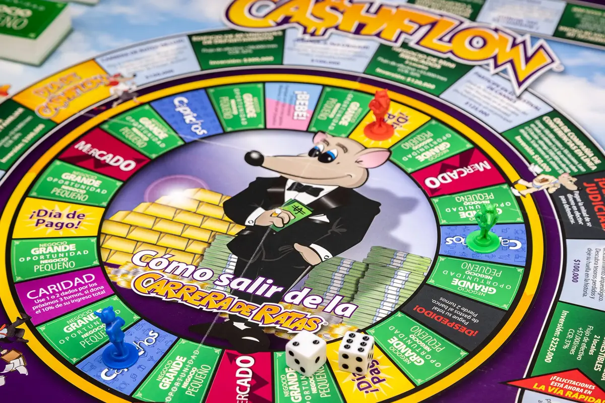 Rich Dad Cashflow Spanish Financial Education Board Game 1.96 kg (3 lb) | Educational Game for Ages 14+ - view 5