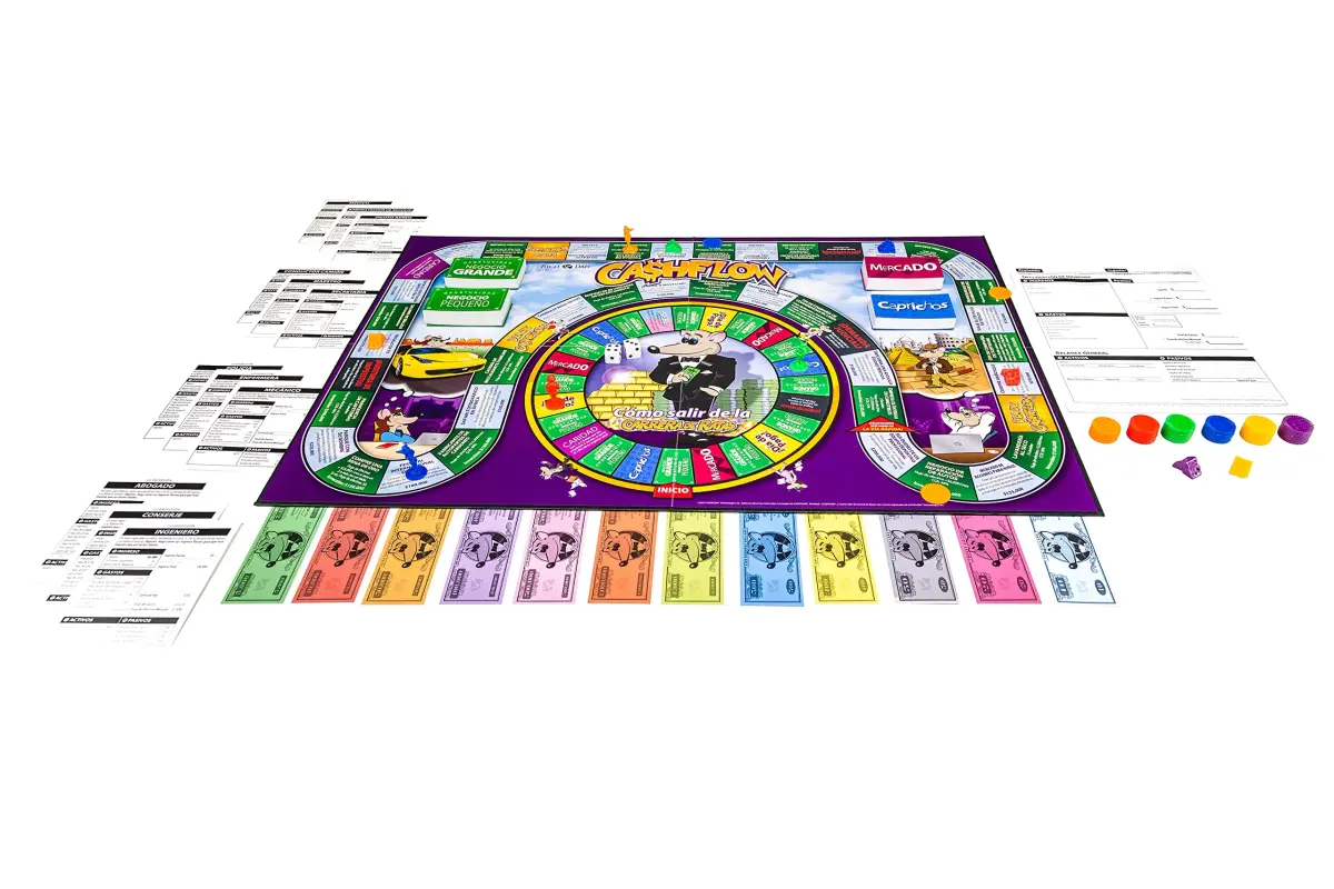 Rich Dad Cashflow Spanish Financial Education Board Game 1.96 kg (3 lb) | Educational Game for Ages 14+ - view 4