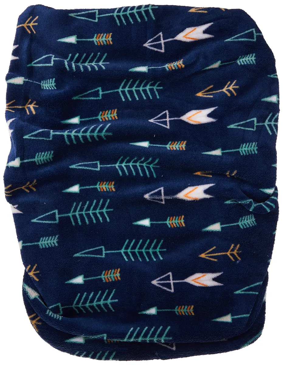 NoJo Aztec Changing Pad Cover | Ultra-Soft Velboa Fabric, 32x16x4 Inch, Navy Arrow Design - view 2
