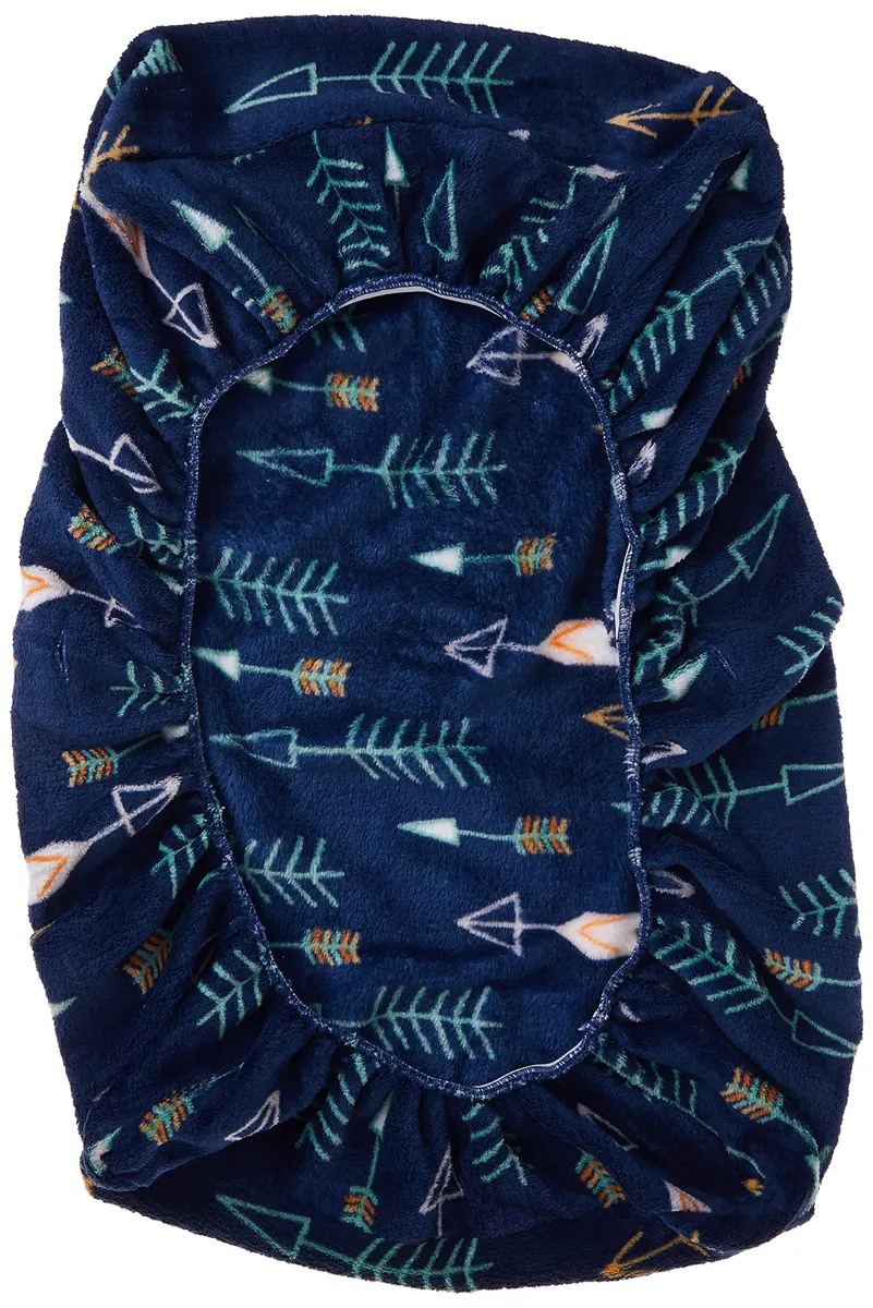 NoJo Aztec Changing Pad Cover | Ultra-Soft Velboa Fabric, 32x16x4 Inch, Navy Arrow Design - view 3