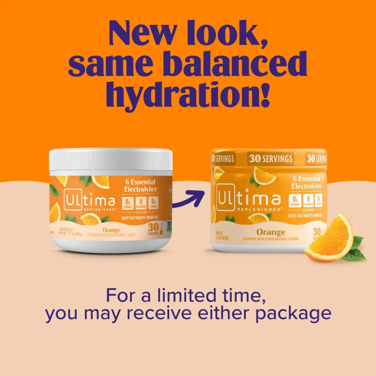Ultima Replenisher Orange Electrolytes Powder 3.6 oz (102 g) | Zero Sugar Hydration with 6 Key Electrolytes - view 4