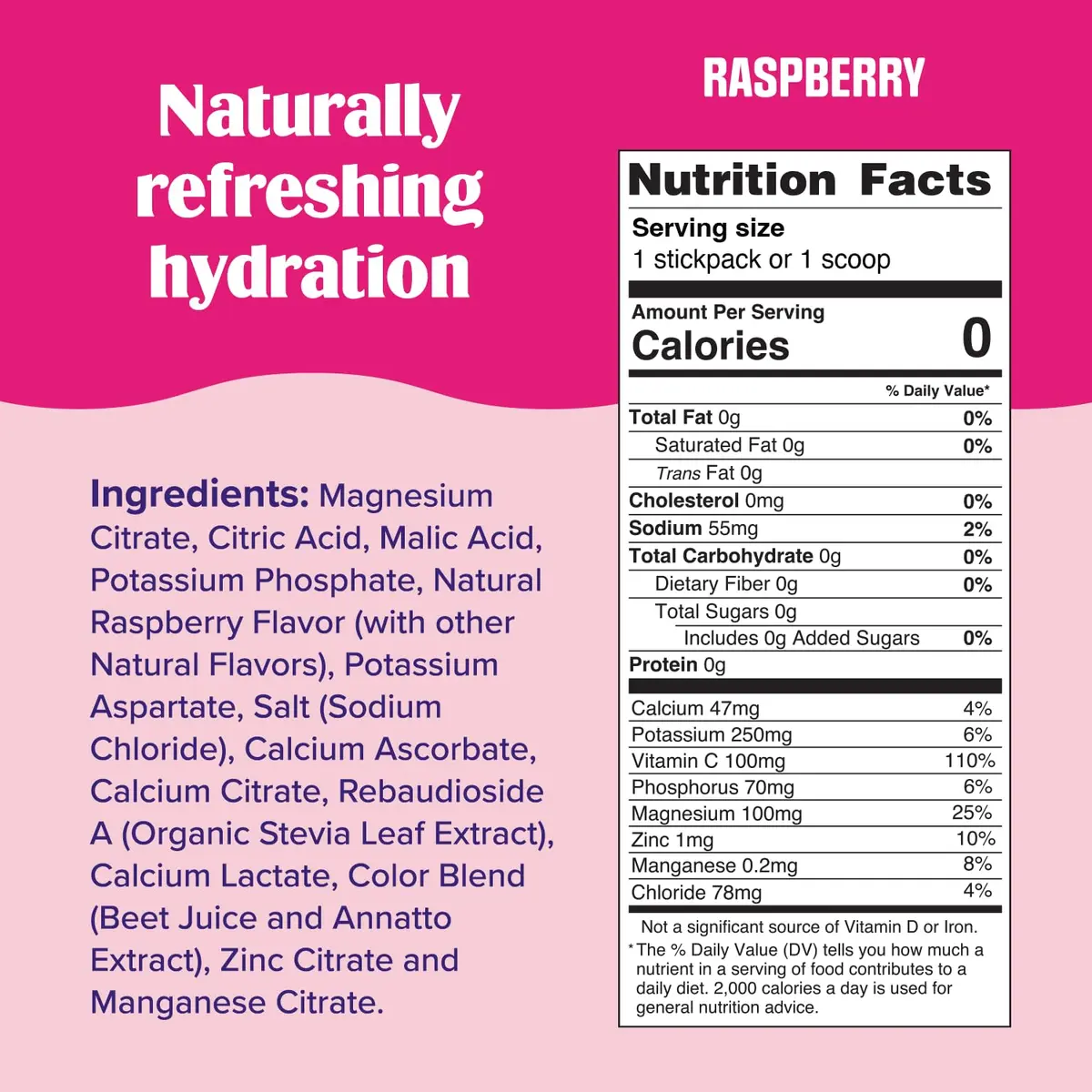 Ultima Replenisher Raspberry Electrolytes Powder 3.2oz (91g) | Hydration with 6 Electrolytes & Minerals - view 3