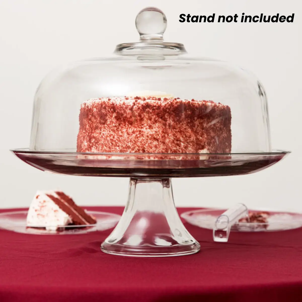 Anchor Hocking 340Q Glass Cake Dome 11.25" | Dishwasher Safe & Easy Grip Handle - view 4