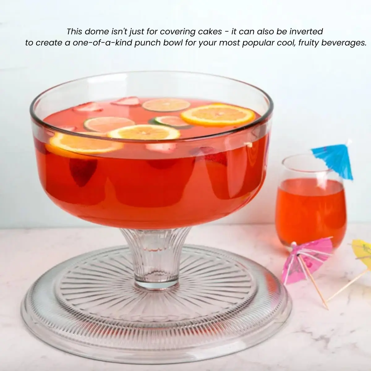 Anchor Hocking 340Q Glass Cake Dome 11.25" | Dishwasher Safe & Easy Grip Handle - view 5