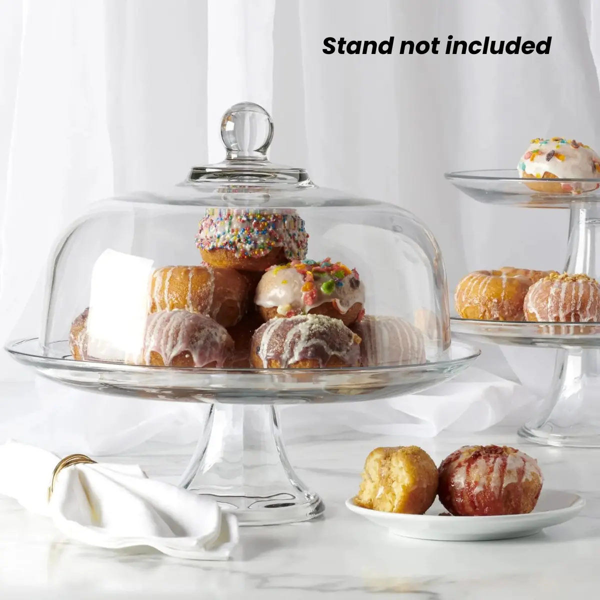 Anchor Hocking 340Q Glass Cake Dome 11.25" | Dishwasher Safe & Easy Grip Handle - view 3