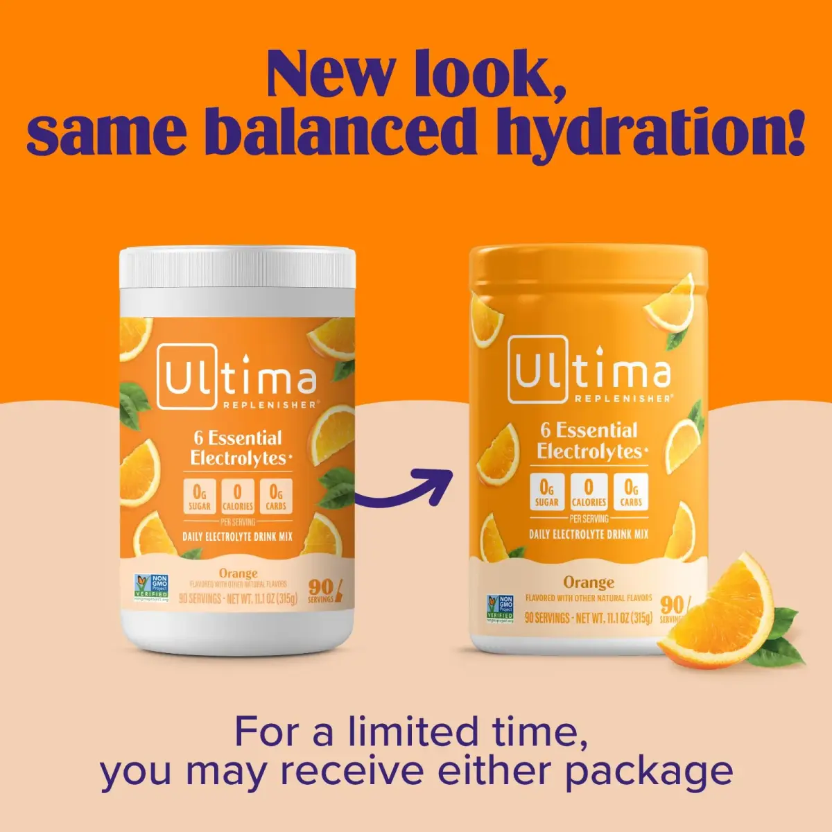 Ultima Replenisher Daily Electrolyte Powder Drink Mix Orange 90 Servings (3.14 oz / 89g) | Zero Sugar Hydration with 6 Electrolytes - view 4