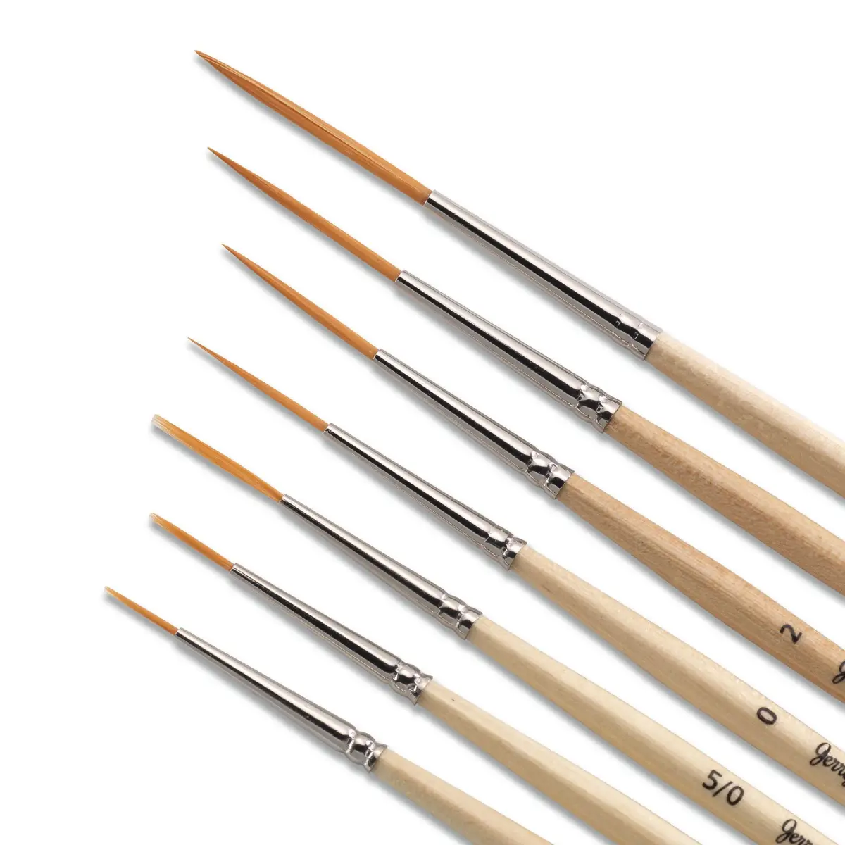 Jerry Q Art Gold 12 Pcs Detail Paint Brushes, Synthetic Hair | Fine Detail Work for All Media - view 2