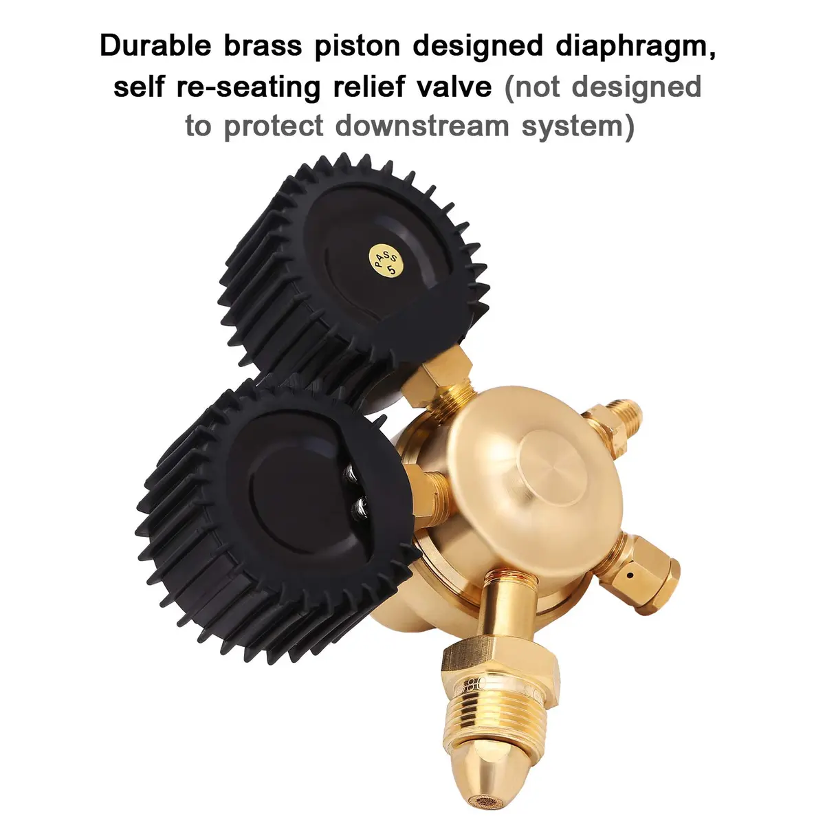 BETOOLL Nitrogen Regulator with 0-600 PSI Brass Inlet & Gauges | Durable, Accurate Pressure Control - view 4