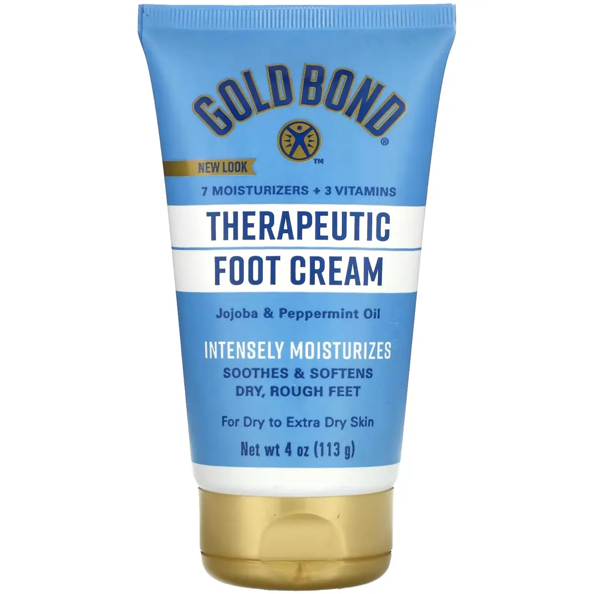 Gold Bond Therapeutic Foot Cream with Urea & Jojoba Oil, 118ml (4 Oz) Pack of 6 | Intensive Moisturizer for Cracked Heels - main product image