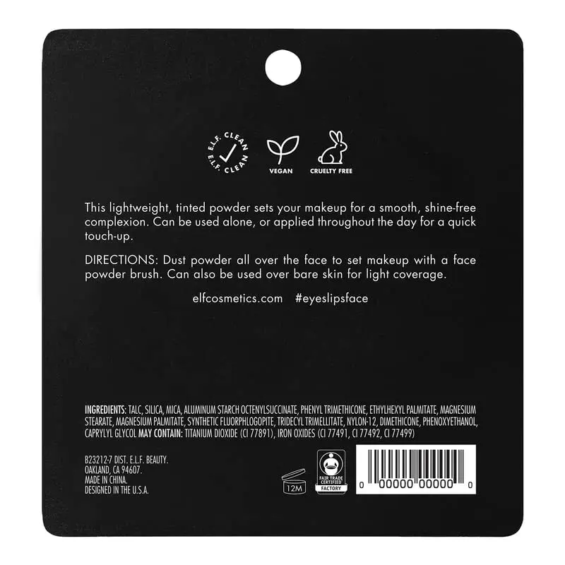 e.l.f. Prime & Stay Finishing Powder Fair/Light 5g (0.18 Oz) | Sets Makeup & Controls Shine - view 5