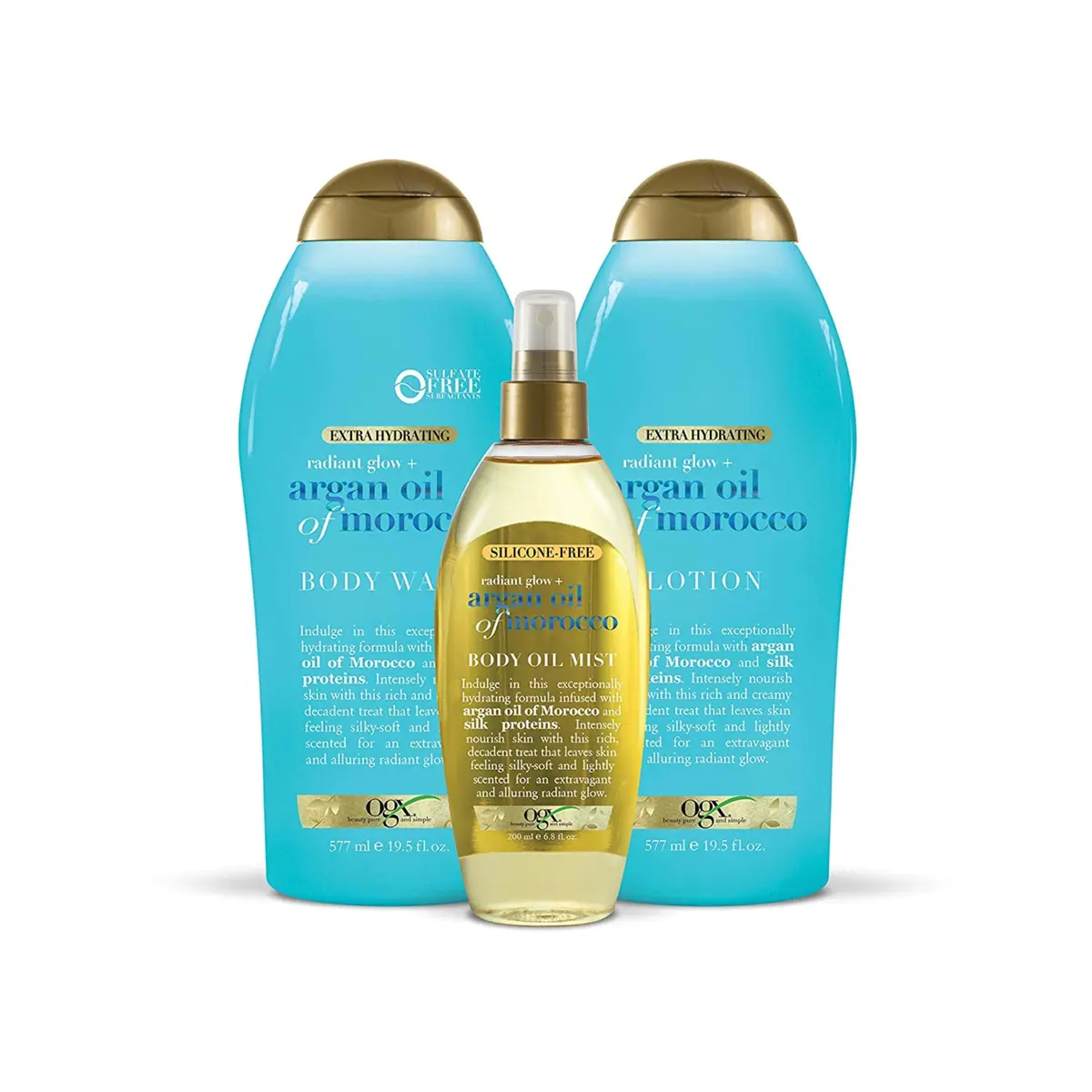 OGX Radiant Glow + Argan Oil of Morocco Body Wash 19.5 Fl Oz | Hydrating & Nourishing for Dry Skin - view 6