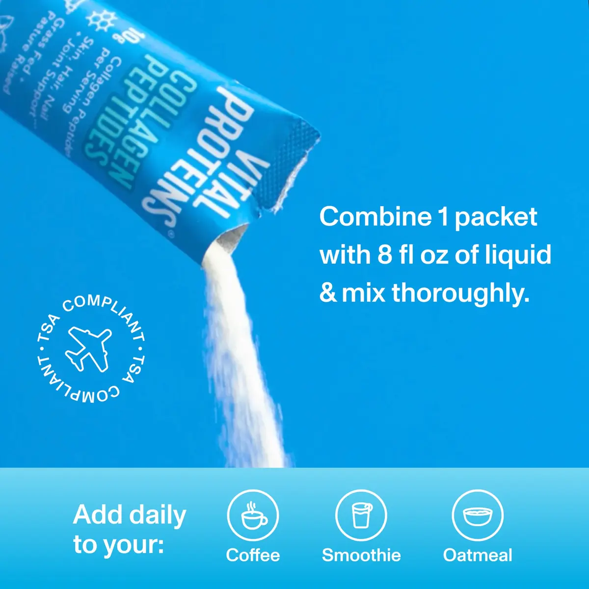Vital Proteins Collagen Peptides Powder, Unflavored Stick Packs, 20 Count | Supports Hair, Skin & Joints, Travel-Friendly - view 4
