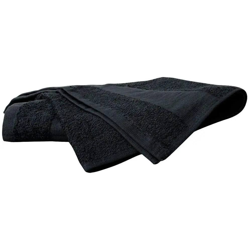 ForPro Professional Collection Bleach Tough Salon Towels, 24ct, Black, 27" L x 16" W | Stain-Resistant Cotton Towels for Salon & Spa - view 3
