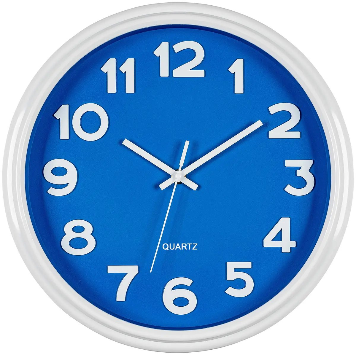 Bernhard Products Blue Wall Clock 12.5 Inch Silent Non-Ticking Modern Stylish Quartz Clocks for Home Kitchen Office Bedroom Boy's Room Nursery Kids School Classroom Battery Operated Easy to Read - main product image
