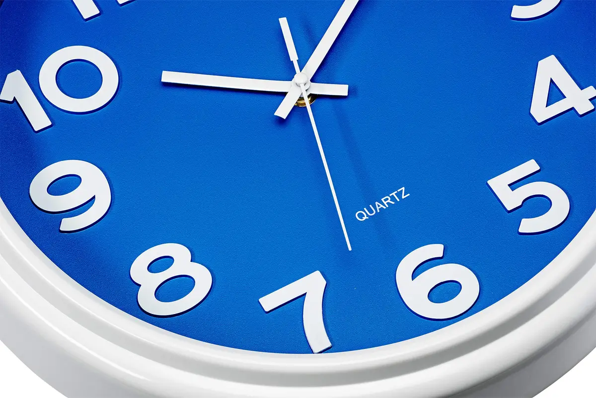 Bernhard Products Blue Wall Clock 12.5 Inch Silent Non-Ticking Modern Stylish Quartz Clocks for Home Kitchen Office Bedroom Boy's Room Nursery Kids School Classroom Battery Operated Easy to Read - view 3
