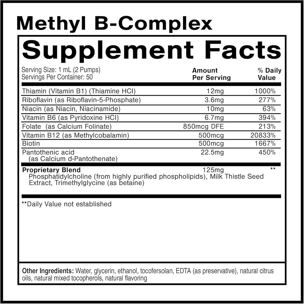 Quicksilver Scientific Methyl B Complex 50 ml | Liposomal B Vitamins for Rapid Absorption - view 2