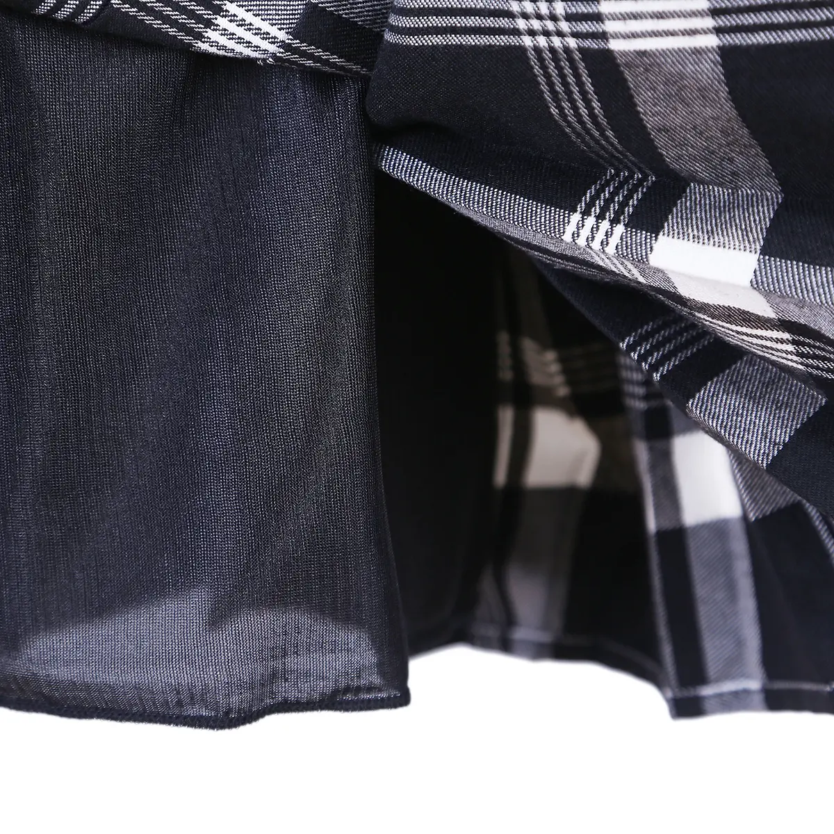 Urban CoCo Women's Elastic Waist Plaid Pleated Skirt Series 1 White | Trendy Mini Skirt for Women - view 6