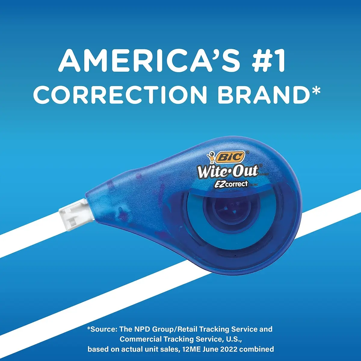 BIC WOTAPP418 Wite-Out EZ Correct Correction Tape 1/6-Inch x 400-Inch | Dry, Tear-Resistant, Visible Supply - view 6