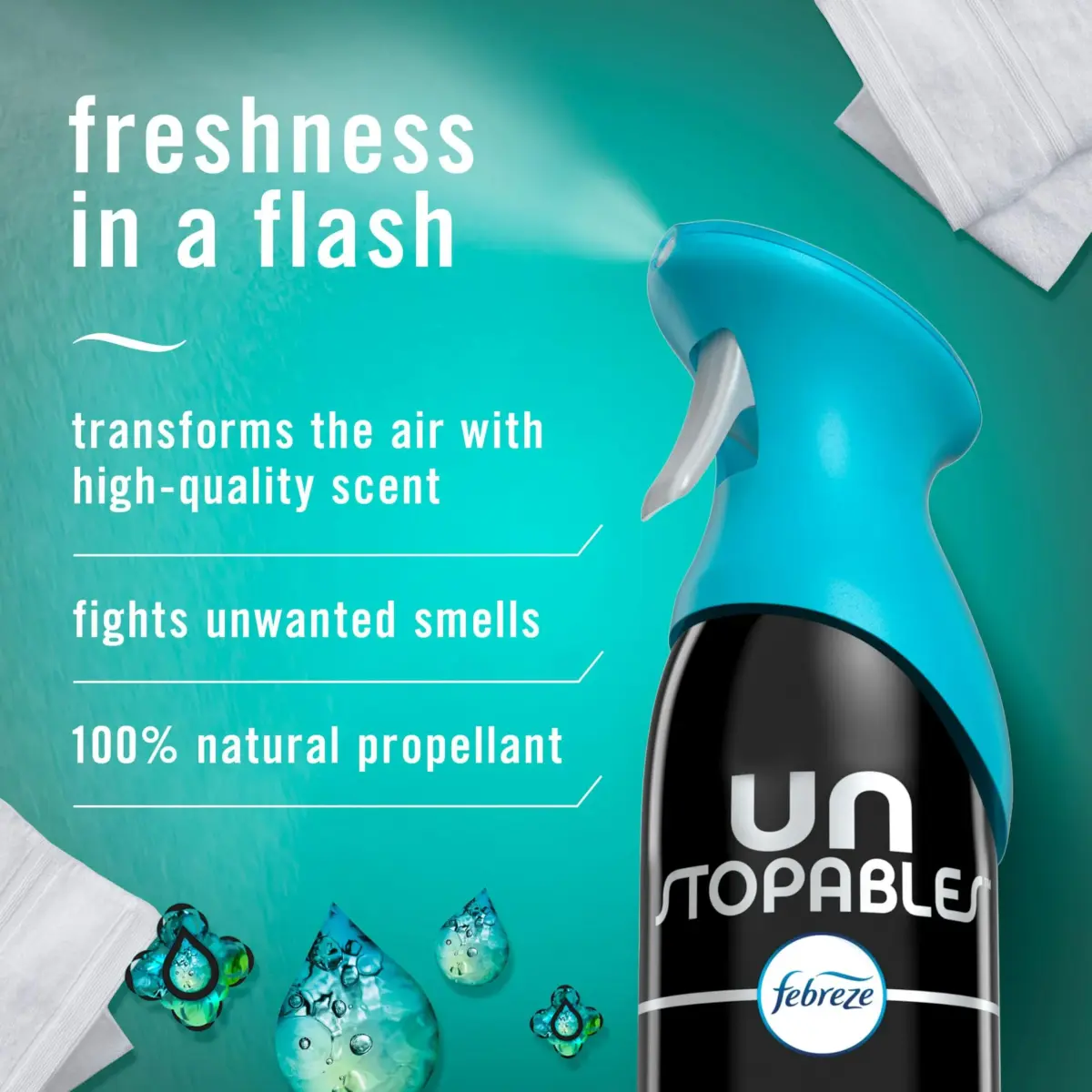Febreze Unstopables Air Freshener Spray, Fresh Scent, 156 g (5.5 Oz) Bottles, Pack of 6 | Long-Lasting Luxury Fragrance — 52.8 Ounce - view 2